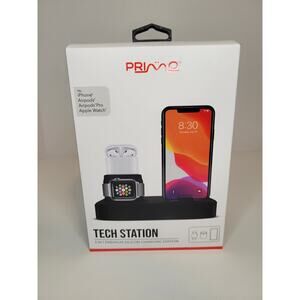 NIB Tech Station 3 In 1 Premium Silicone Charging Station for Apple Devices